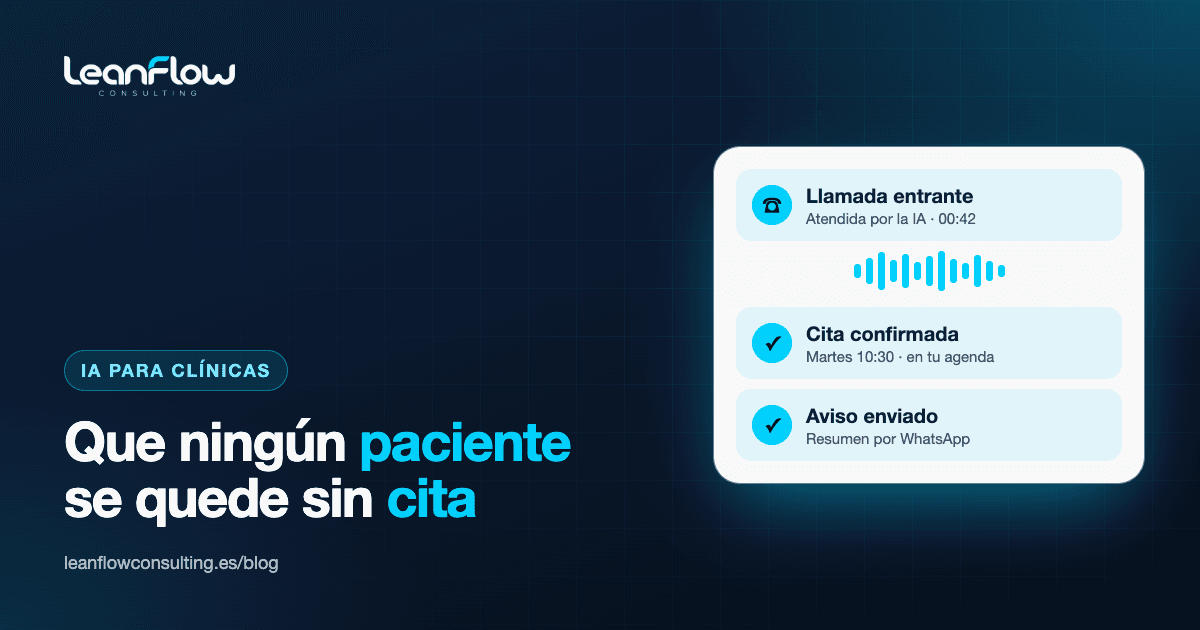 IA para clínicas y consultas: citas que no se pierden